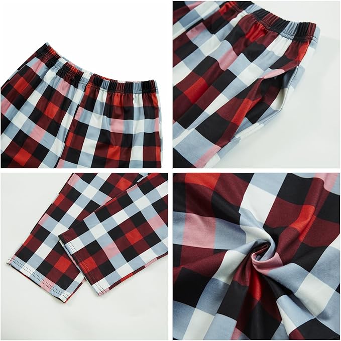 Family Christmas Match Pajamas Christmas Family Pjs Matching Sets With Pocket