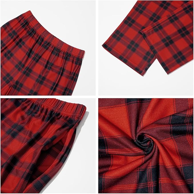 Family Christmas Match Pajamas Christmas Family Pjs Matching Sets With Pocket