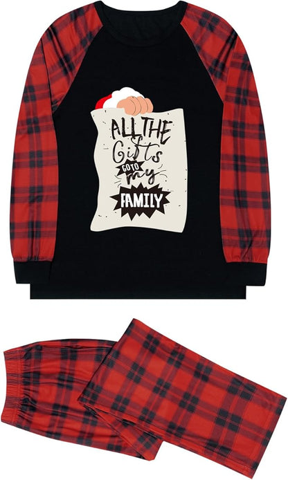Family Christmas Match Pajamas Christmas Family Pjs Matching Sets With Pocket