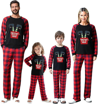 Family Christmas Match Pajamas Set Christmas Family Matching Pjs Sets With Pocket