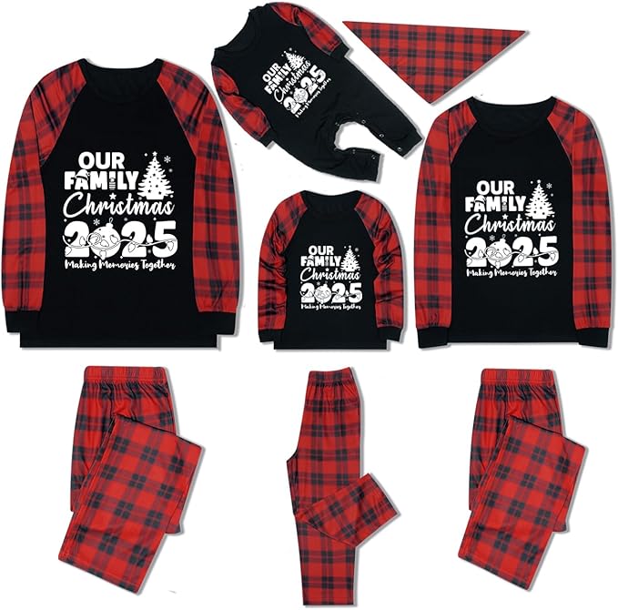 Christmas Pajamas for Family Christmas Pjs Family Pjs Matching Sets With Pocket