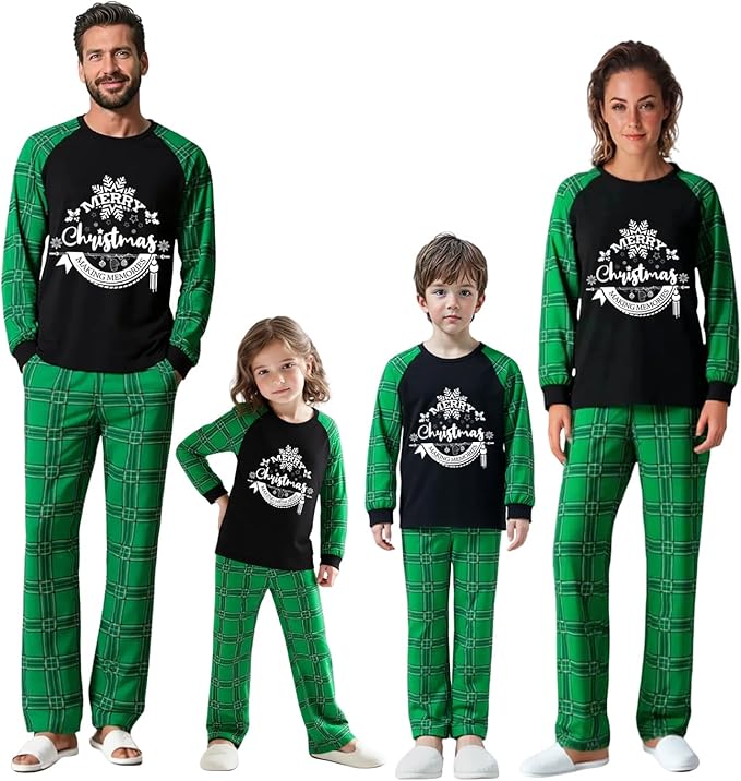 Family Christmas Match Pajamas Set Christmas Family Matching Pjs Sets With Pocket