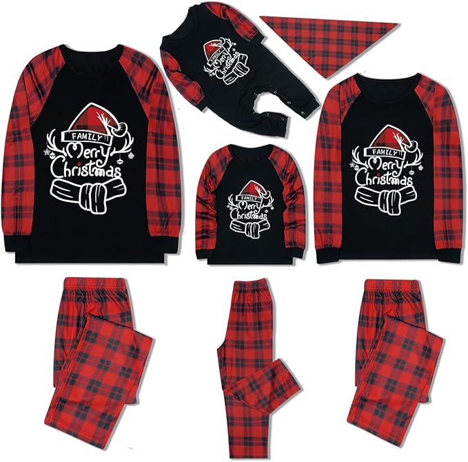 Christmas Pajamas for Family Christmas Pjs Family Pjs Matching Sets With Pocket