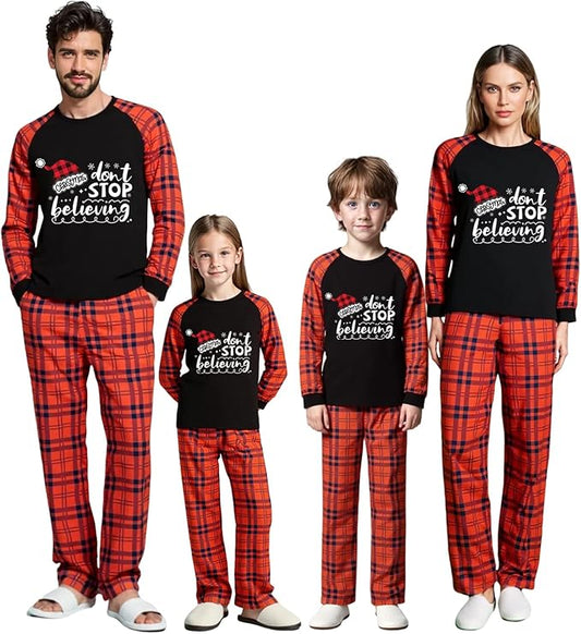 Family Christmas Match Pajamas Christmas Family Pjs Matching Sets With Pocket