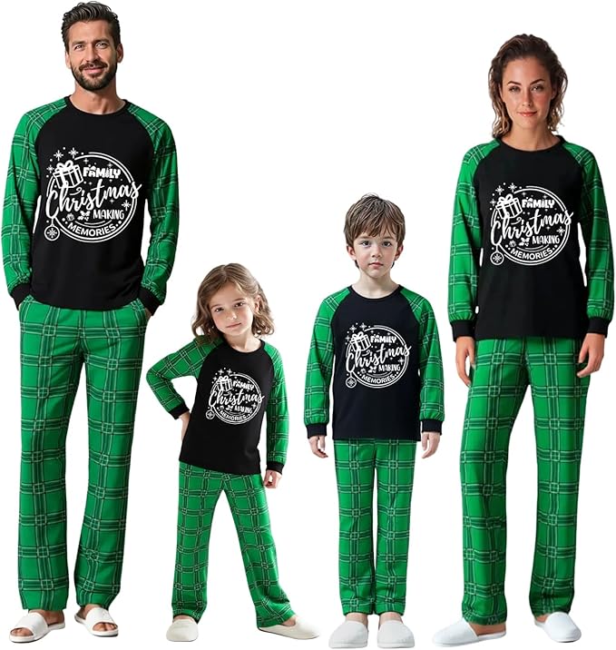 Family Christmas Match Pajamas Set Christmas Family Matching Pjs Sets With Pocket