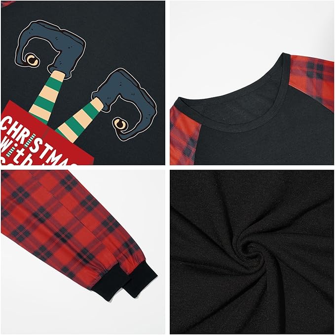 Family Christmas Match Pajamas Christmas Family Pjs Matching Sets With Pocket