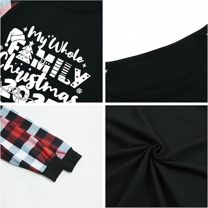 Family Christmas Match Pajamas Christmas Family Pjs Matching Sets With Pocket