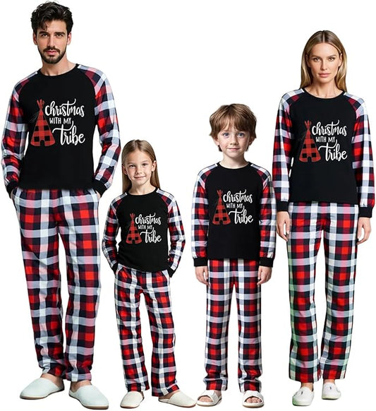 Family Christmas Match Pajamas Christmas Family Pjs Matching Sets With Pocket