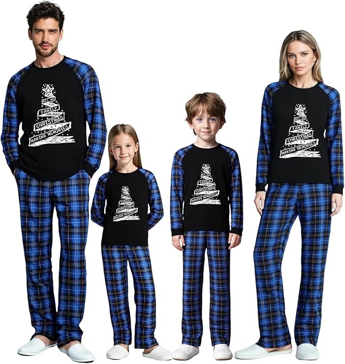 Family Christmas Match Pajamas Christmas Family Pjs Matching Sets With Pocket