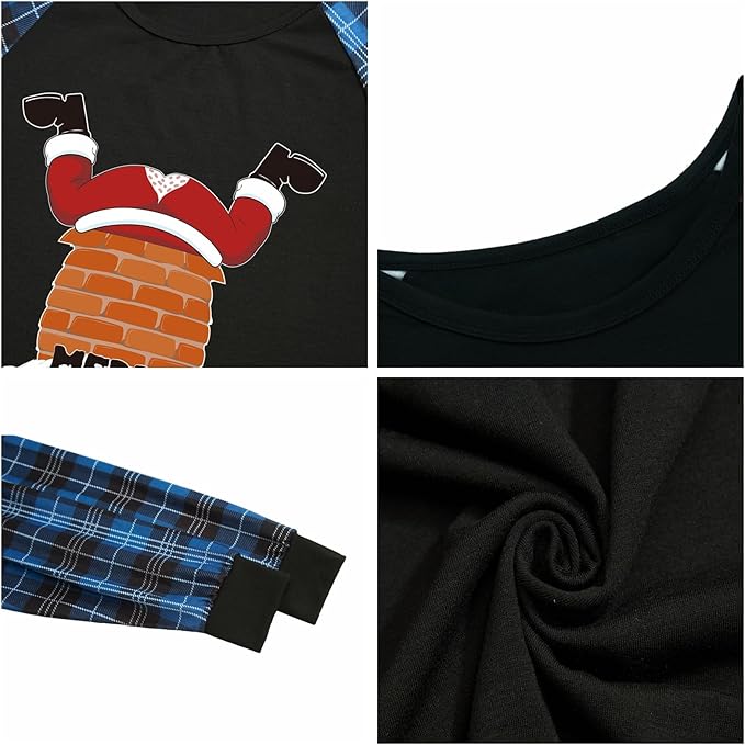 Family Christmas Match Pajamas Christmas Family Pjs Matching Sets With Pocket