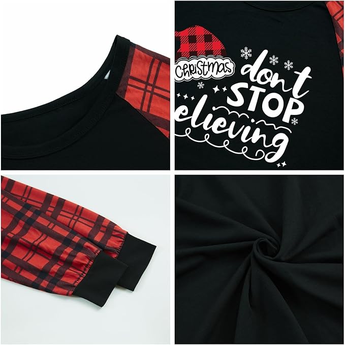 Family Christmas Match Pajamas Christmas Family Pjs Matching Sets With Pocket