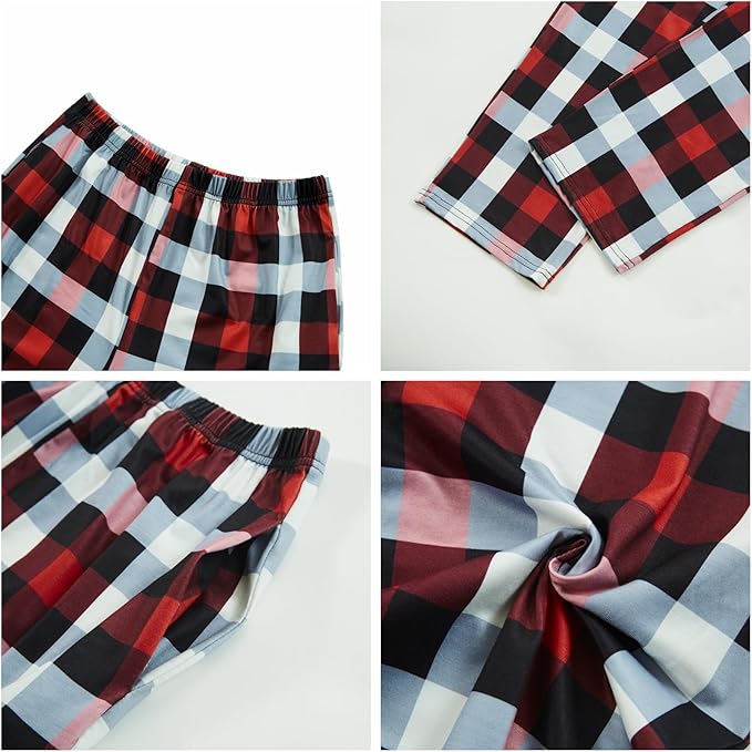 Family Christmas Match Pajamas Christmas Family Pjs Matching Sets With Pocket