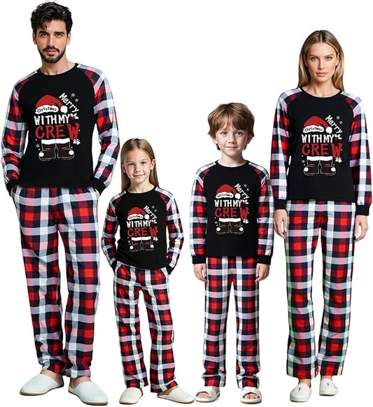 Family Christmas Match Pajamas Christmas Family Pjs Matching Sets With Pocket