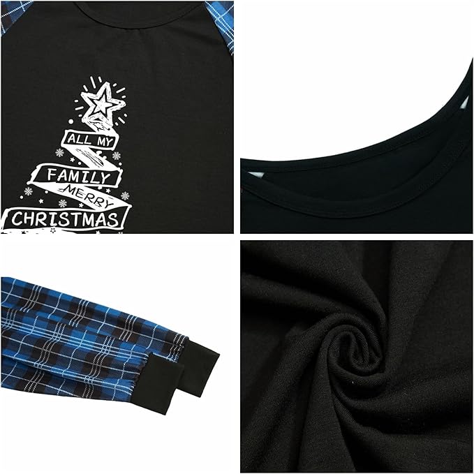 Family Christmas Match Pajamas Christmas Family Pjs Matching Sets With Pocket