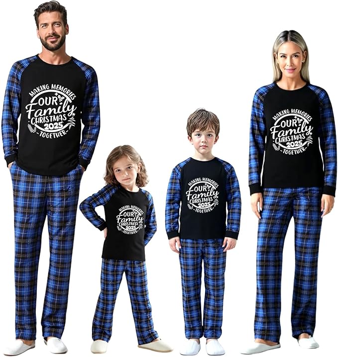 Family Christmas Match Pajamas Set Christmas Family Matching Pjs Sets With Pocket