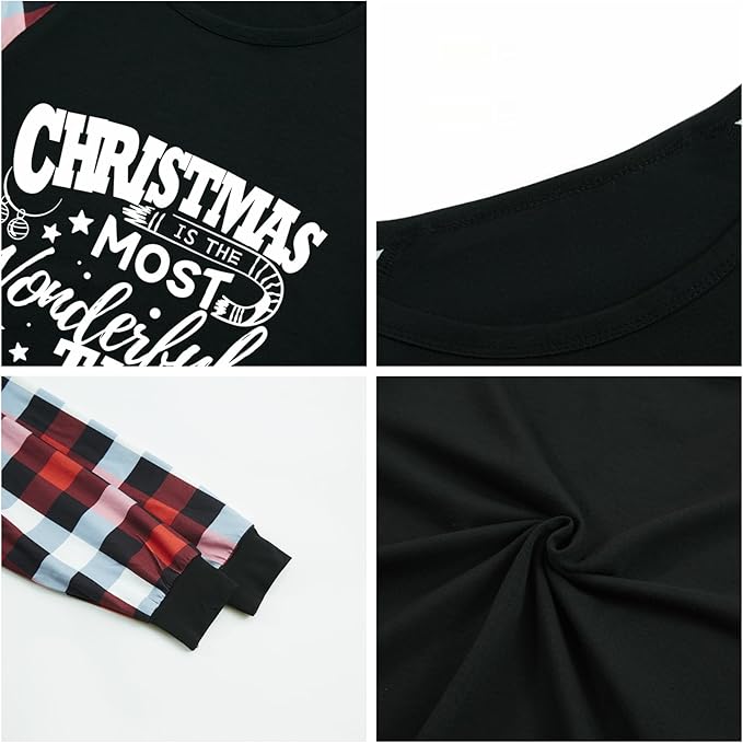 Family Christmas Match Pajamas Christmas Family Pjs Matching Sets With Pocket