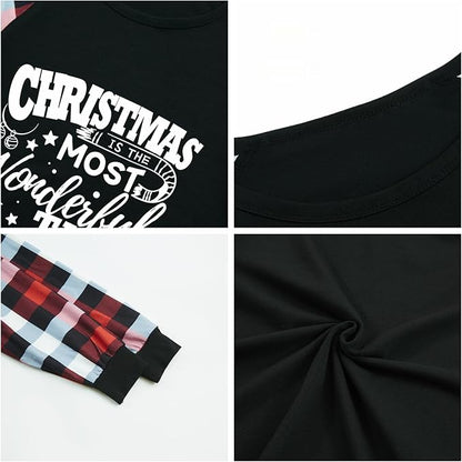 Family Christmas Match Pajamas Christmas Family Pjs Matching Sets With Pocket