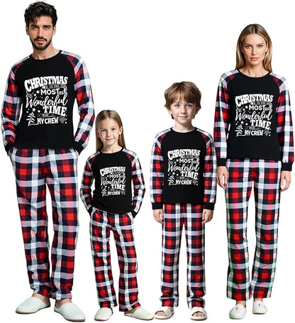 Family Christmas Match Pajamas Christmas Family Pjs Matching Sets With Pocket