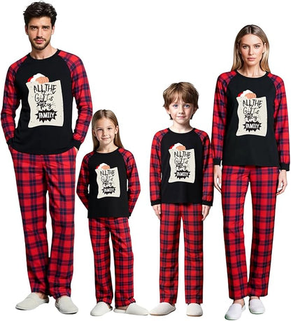 Family Christmas Match Pajamas Christmas Family Pjs Matching Sets With Pocket