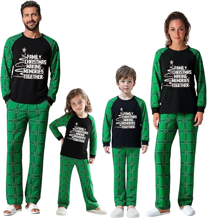 Family Christmas Match Pajamas Set Christmas Family Matching Pjs Sets With Pocket