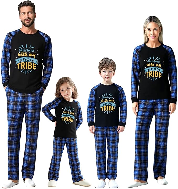 Family Christmas Match Pajamas Set Christmas Family Matching Pjs Sets With Pocket