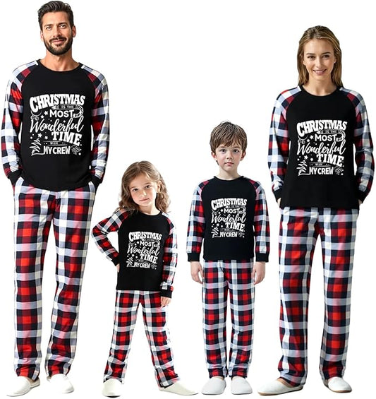 Family Christmas Match Pajamas Set Christmas Family Matching Pjs Sets With Pocket