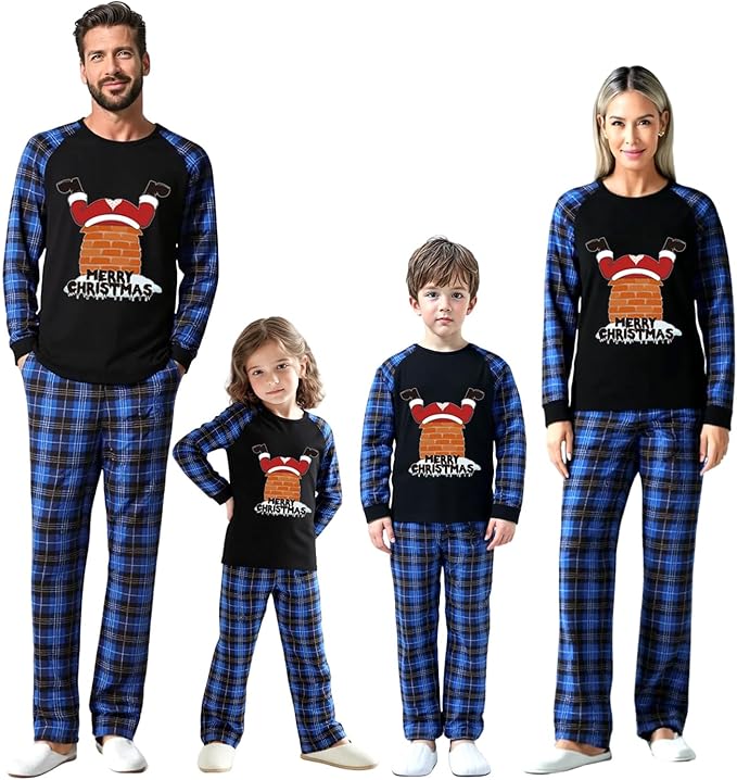 Family Christmas Match Pajamas Set Christmas Family Matching Pjs Sets With Pocket