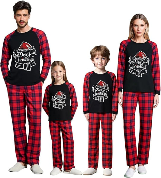 Family Christmas Match Pajamas Christmas Family Pjs Matching Sets With Pocket