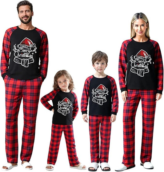 Family Christmas Match Pajamas Set Christmas Family Matching Pjs Sets With Pocket