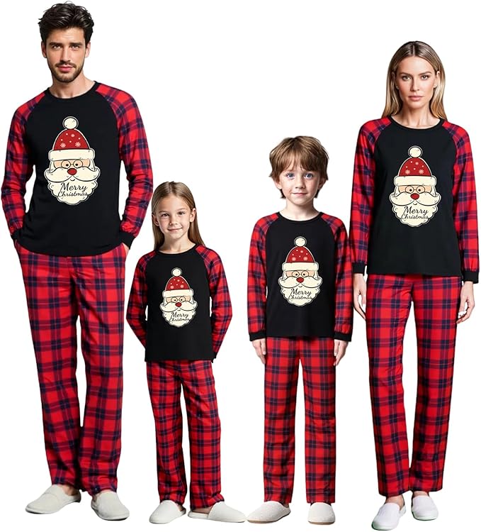 Family Christmas Match Pajamas Christmas Family Pjs Matching Sets With Pocket