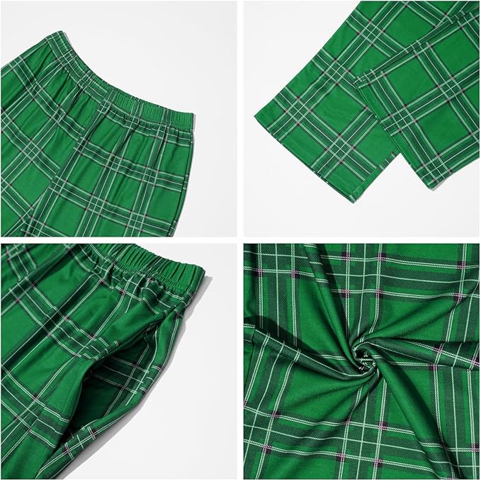 Family Christmas Match Pajamas Christmas Family Pjs Matching Sets With Pocket